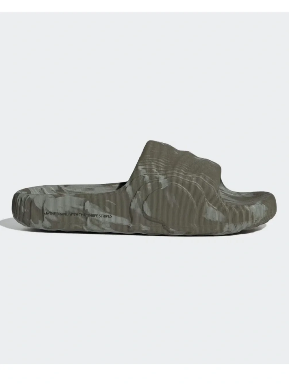 Adidas ADILETTE 22 Men's Slides OLIVE STRATA / SILVER GREEN Size 12 HP6517